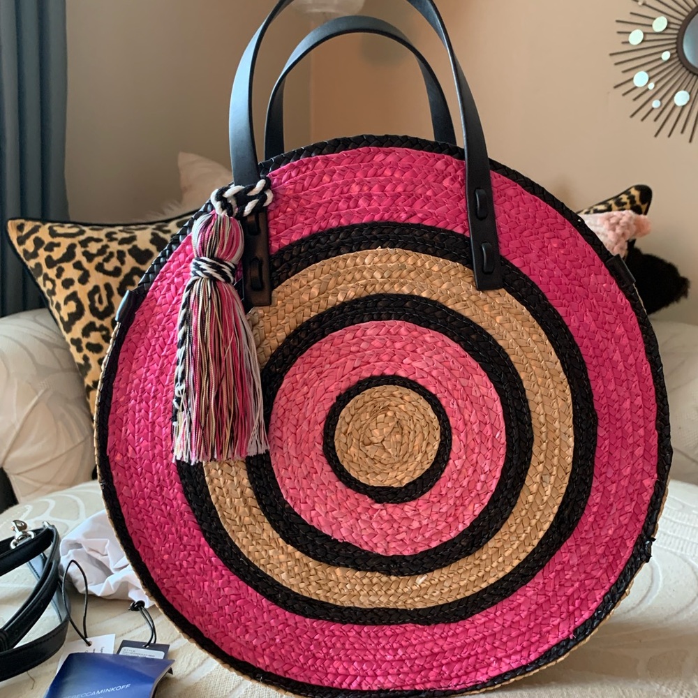 Rebecca Minkoff straw circle tote